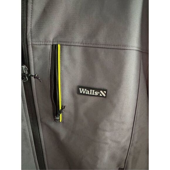 Walls Gray Ripstop Bonded Jacket Mens Work Large Zip Up Winter Stretch - Picture 3 of 4